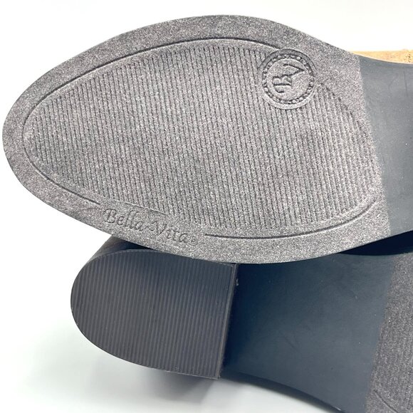 6.5W 6.5 WIDE WIDTH‎ Bella-Vita Womens Brown Lace Up Heeled Combat Boots Shoes - Picture 10 of 13